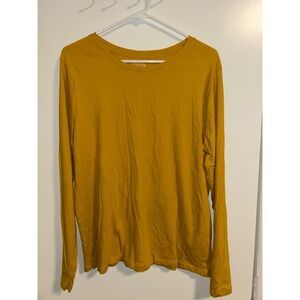 Time and Tru Mustard Long Sleeve Tee